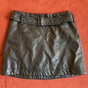 Free People Y2K Leather Mini Skirt